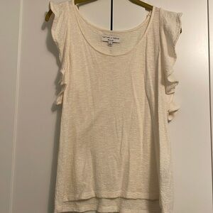 Madewell ruffle sleeved tank top